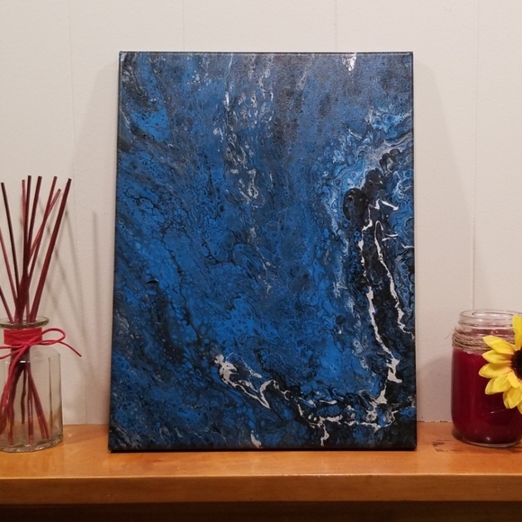 12"x16" Handmade Paint Pour - Picture 1 of 7